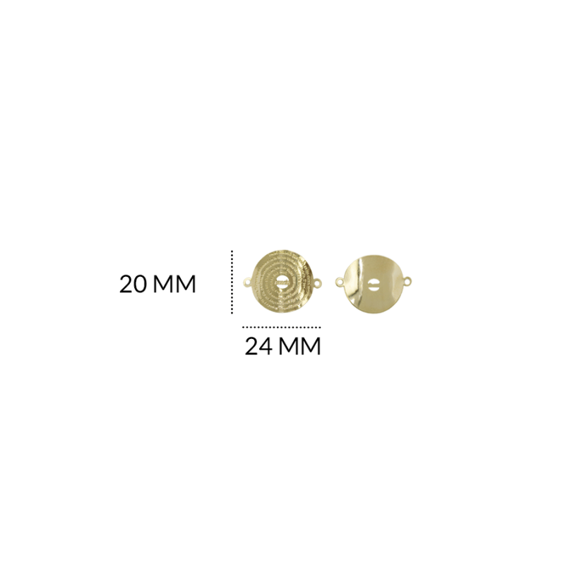 Centro pulsera en golfield padre nuestro 20x24mm / x unidad / REF-GC0039
