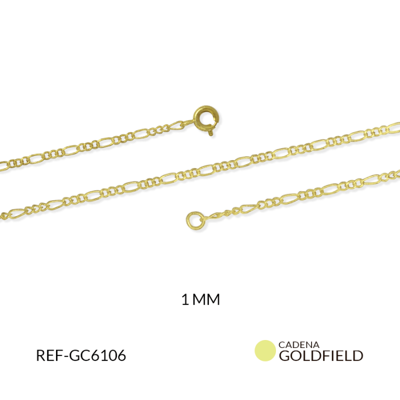 Cadena Goldfilled 1 mm color dorado / x unidad / Ref-GC6106
