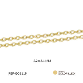 Cadena Goldfilled 2.2 x 3.1 mm / x metro / Ref-GC6119