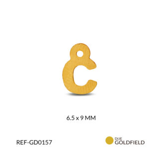 Dije goldfilled letra C 6.5x9mm / x unidad / Ref-GD0157 / Ref-GD0157