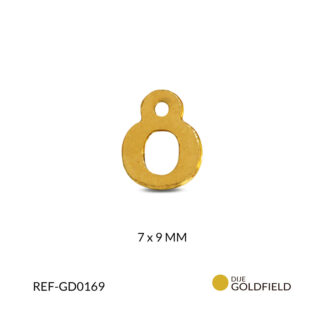 Dije goldfilled letra O 7x9mm / x unidad / Ref-GD0169 / Ref-GD0169