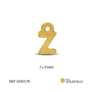 Dije goldfilled letra Z 7x9mm / x unidad / Ref-GD0178 / Ref-GD0178