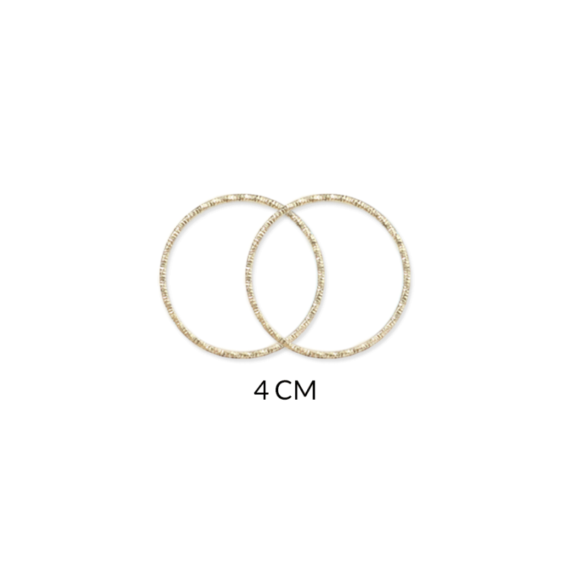Herraje goldfilled para arete aro 4CM / x par / Ref-GH0167 / Ref-GH0167