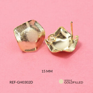 Herraje bronce para arete 15mm x par