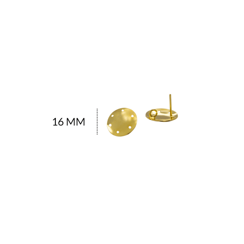 Herraje en goldfilled para arete circulo para tejer 16MM / x par / REF-GH0477