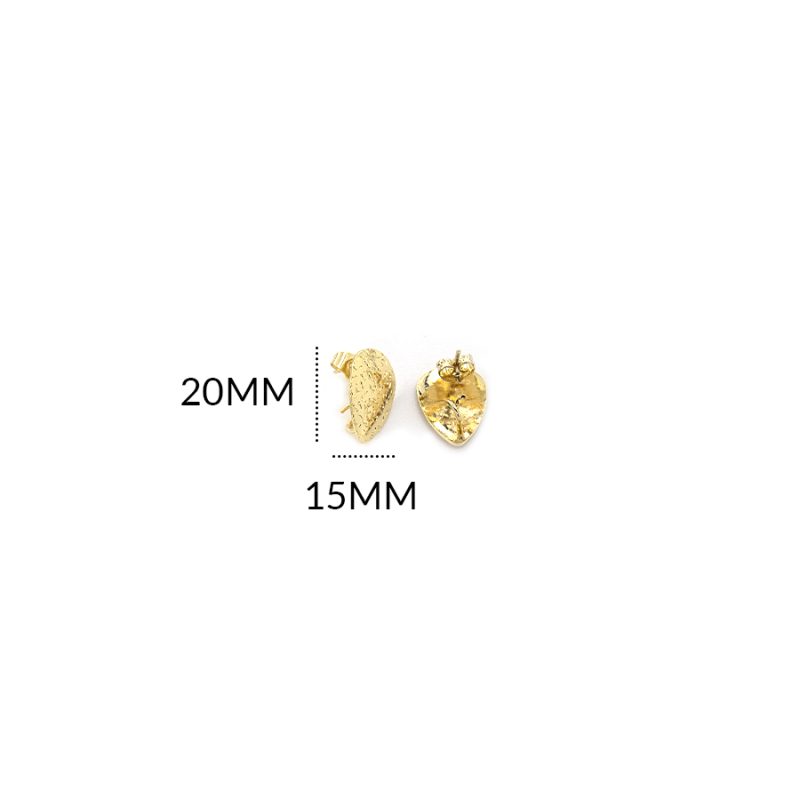 Herraje goldfilled para arete gota 20x15mm / paquete x par / REF-GH0724