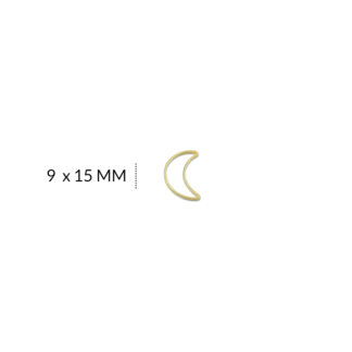 Herraje goldfilled figura luna 9 X 15 MM / x 6 und / REF-GH0787