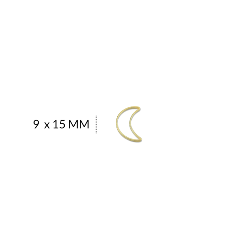 Herraje goldfilled figura luna 9 X 15 MM / x 6 und / REF-GH0787