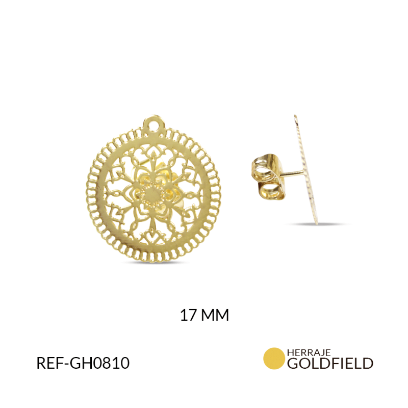 HERRAJE goldfilled PARA ARETE MANDALA 17 MM / X PAR / REF-GH0810