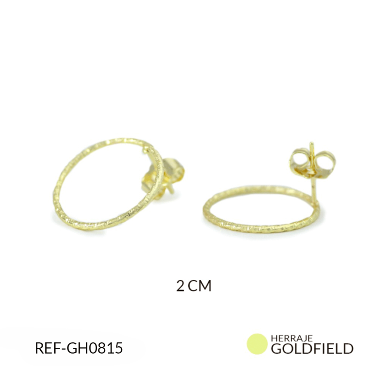 Herraje goldfilled para arete redondo golfi 20mm / x par / Ref-GH0815 / REF-GH0815