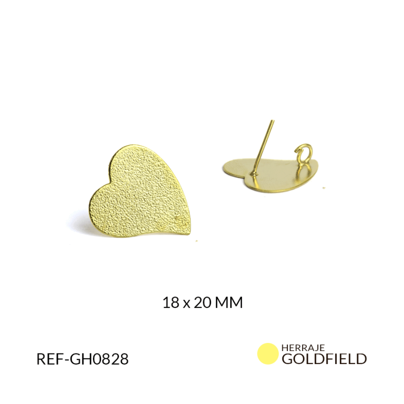 HERRAJE Goldfilled PARA ARETE CORAZON 18 x 20 mm / x  PAR / Ref-gh0828