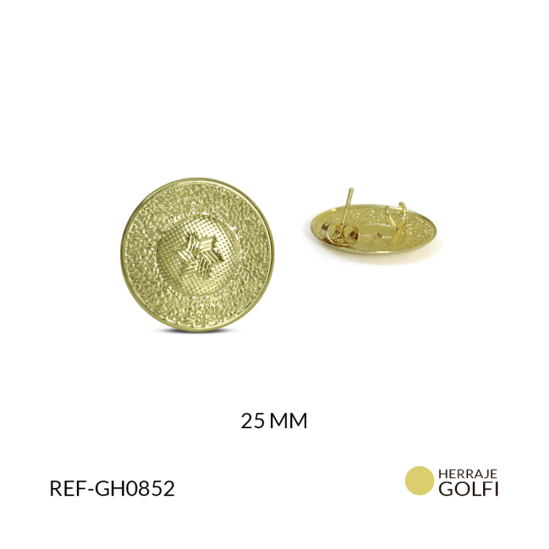 Herraje Goldfilled para arete circulo estrella 25MM / x  par / Ref-GH0852