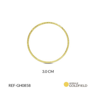 Herraje Goldfilled para arete aro 3.0 cm color dorado / x par / Ref-GH0858 / Ref-GH0858