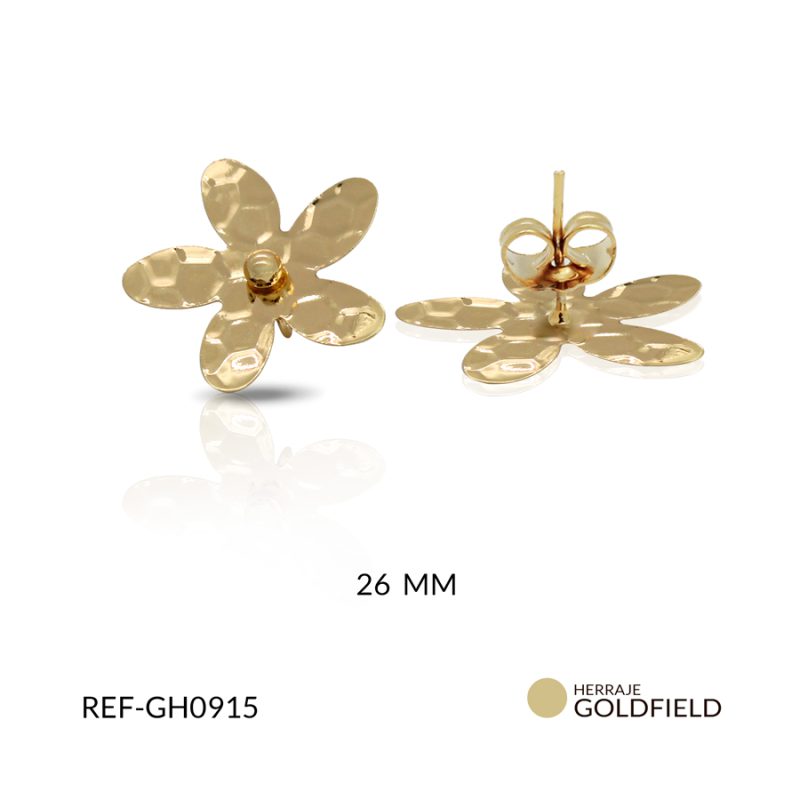 Herraje Goldfilled flor 26 mm / x par / Ref-GH0915