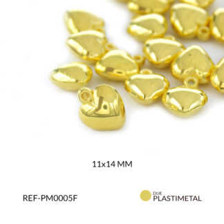 Dije plastimetal corazon 11x14 mm paquete x 10 gramos