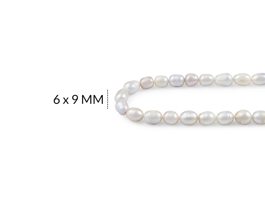 Perla de rio 6x9mm x sarta