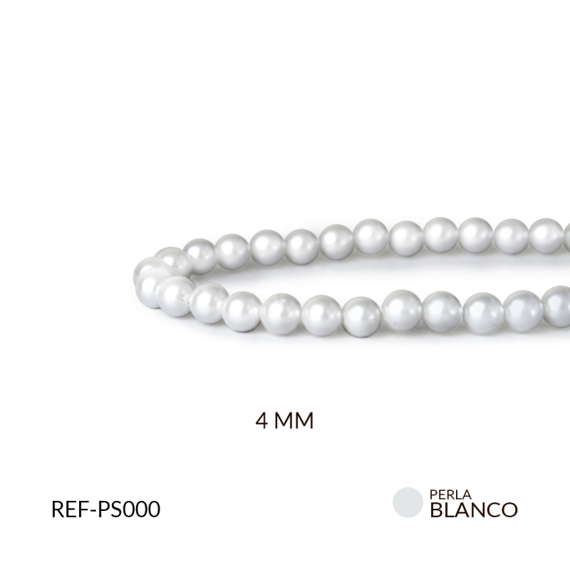 Perla Shell Blanca 4mm