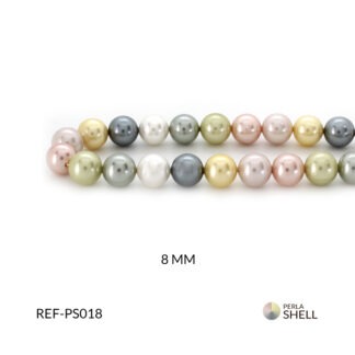 Perla shell mixta 8mm x sarta