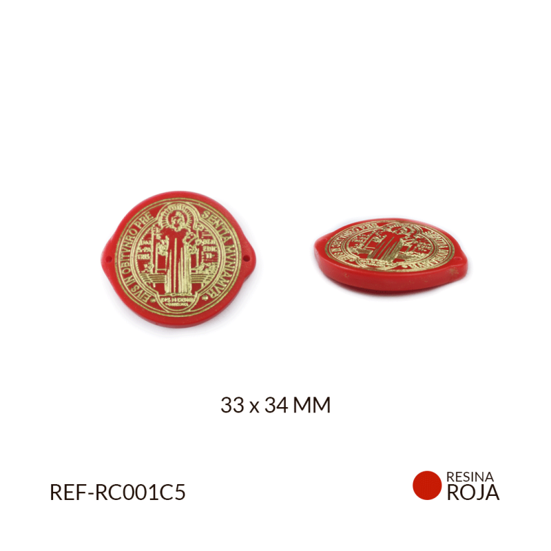 CENTRO PULSERA RESINA SAN BENITO ROJO / x und / REF-RC001C5