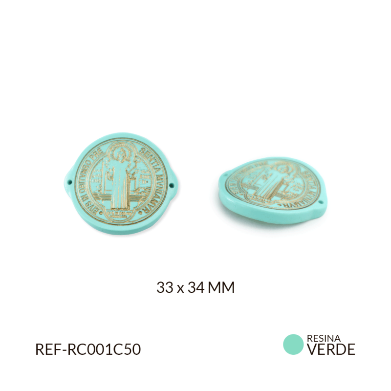 CENTRO PULSERA RESINA SAN BENITO VERDE / x und / REF-RC001C50