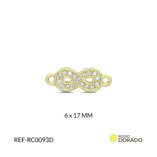 Centro pulsera rodinado infinito min
