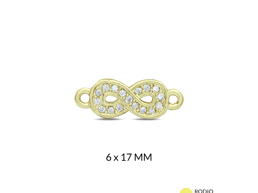 Centro pulsera rodinado infinito min