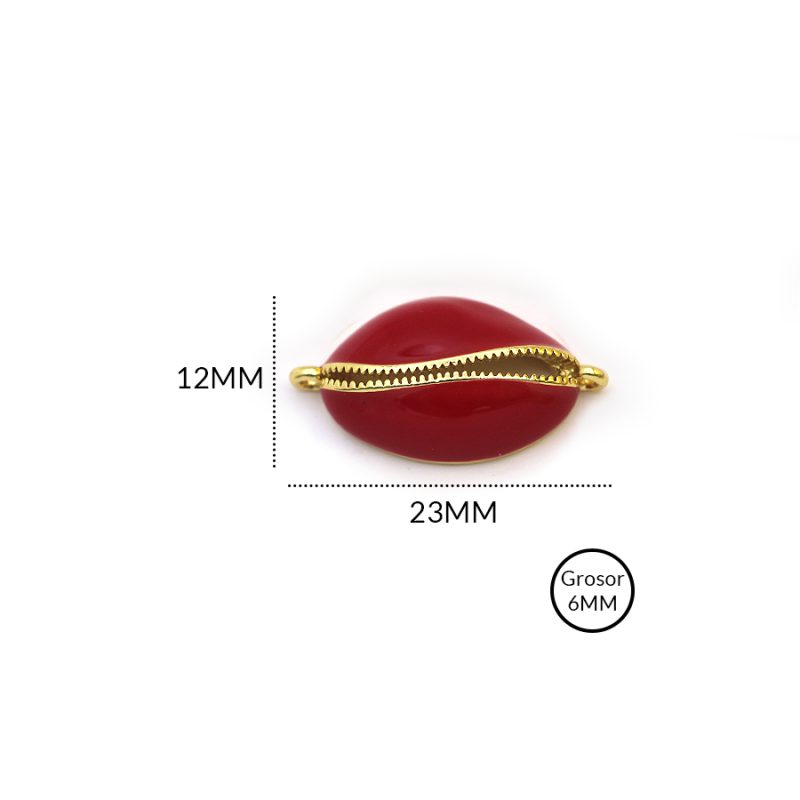 COVERGOLD CENTRO PULSERA CARACOL CAURI CON RECINA 12 X 23 MM / x UND / REF-RC0271Drojo
