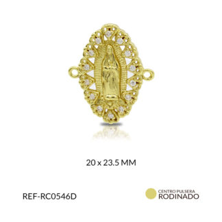 Centro pulsera rodinado virgen 20x23.5mm x und