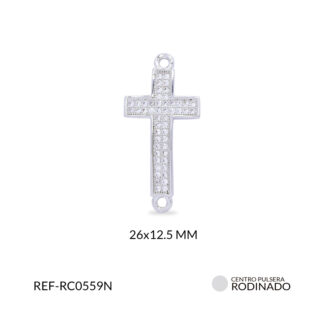 Centro pulsera rodinado cruz