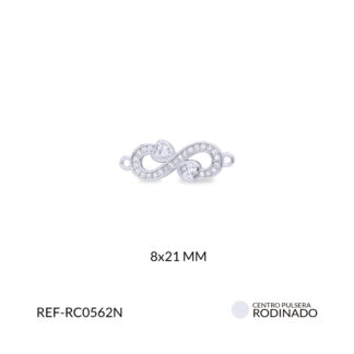Centro pulsera rodinado infinito corazón