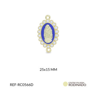 Centro pulsera rodinado ovalado virgen guadalupe