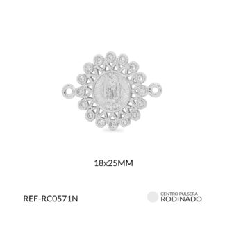Centro pulsera rodinado virgen de guadalupe