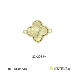 Centro pulsera Covergold trébol 22x20mm x unidad