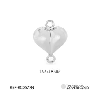 Centro pulsera chunky covergold corazón 13.5x19mm x unidad