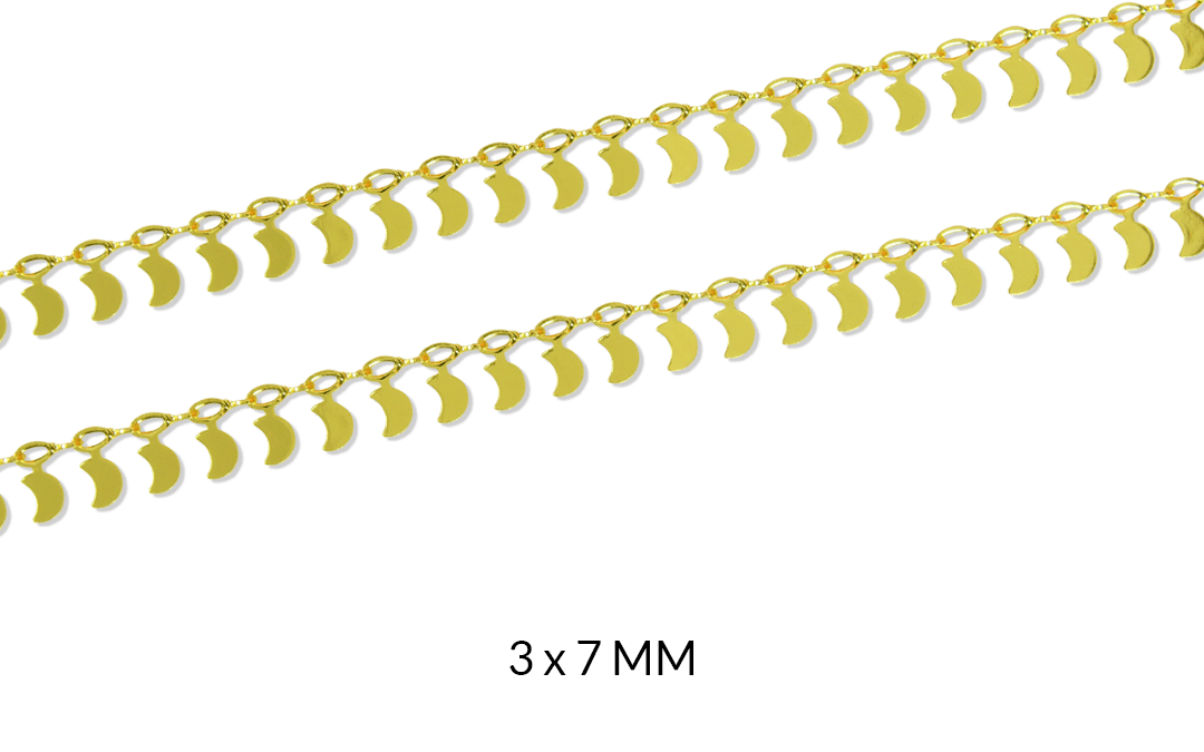 CADENA COVERGOLD LUNA/ x 50 CM/ 3x7mm / REF-RC6058D