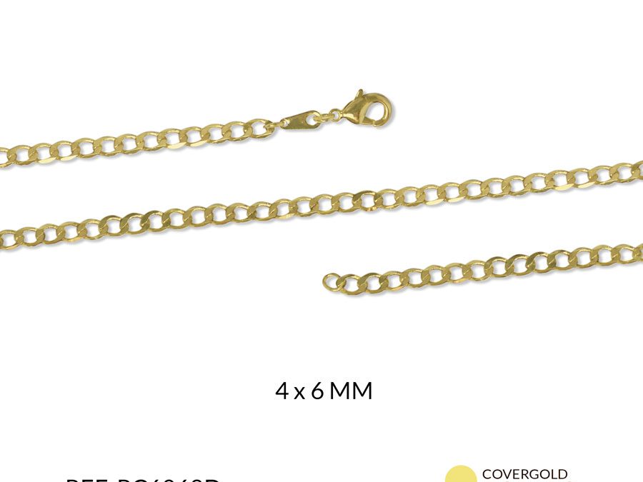 CADENA COVERGOLD CARTIER 4x6MM /x UND / Ref-RC6068D