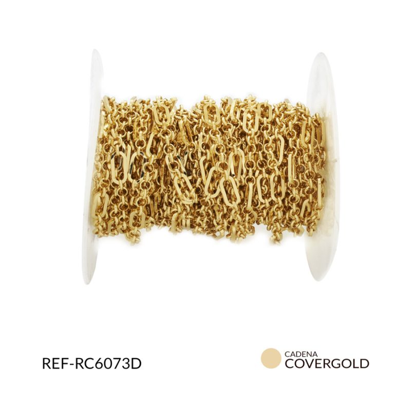 Cadena covergold ovalada 4x10.5mm+argolla 4 mm x 50cm