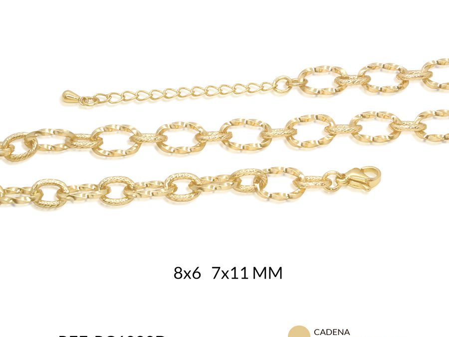 Cadena covergold shocker entorchado 6 x 8 , 7 x 11 mm  / x unidad / REF-RC6080D