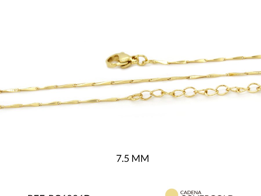 Cadena covergold palitos 7.5 mm / x unidad / Ref-RC6096D