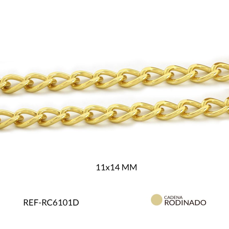 Cadena covergold eslabon cartier 11 x 14 mm / x 50 centimetros / RC6101D - Imagen 2