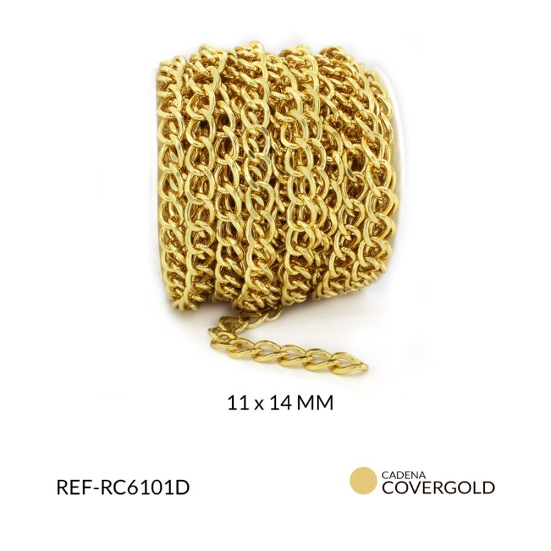 Cadena covergold eslabon cartier 11 x 14 mm / x 50 centimetros / RC6101D