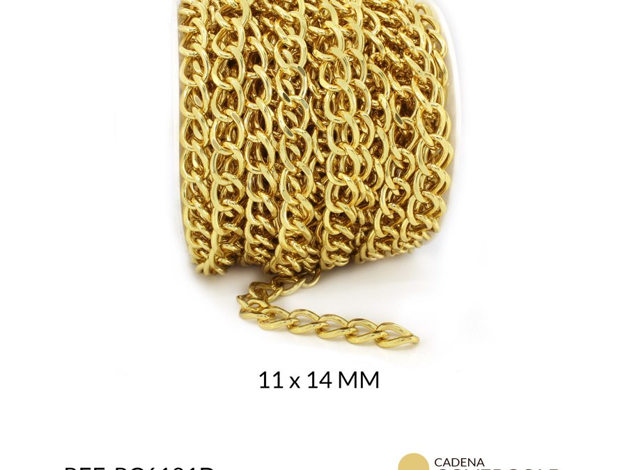 Cadena covergold eslabon cartier 11 x 14 mm / x 50 centimetros / RC6101D