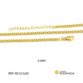 Cadena rodinado cartier con extensión