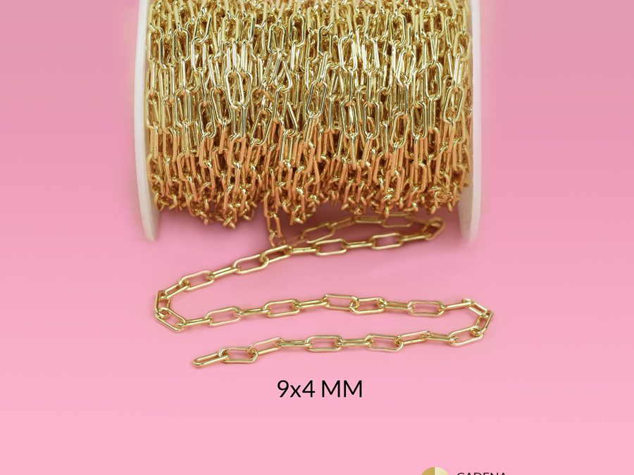 Cadena covergold eslabón alargado x metro