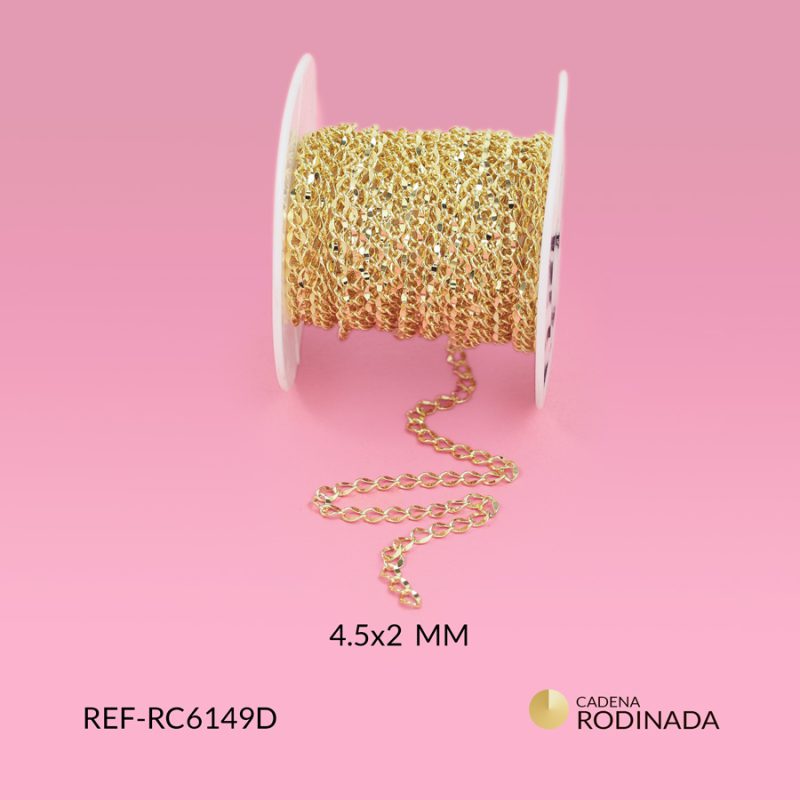 Cadena covergold eslabón rombo plano