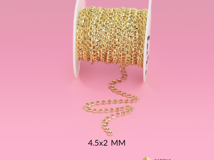 Cadena covergold eslabón rombo plano