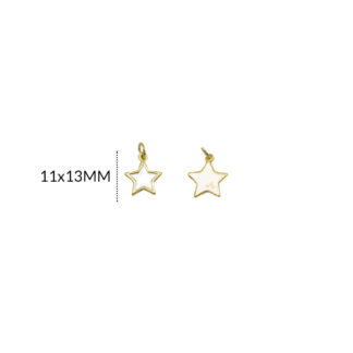 Dije covergold estrella nacar 11x13MM / x unidad / REF-RD0323D