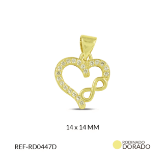 Dije rodinado corazón infinito x unid