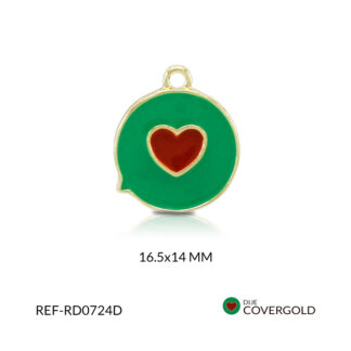 Dije covergold corazón 16.5x14mm x und