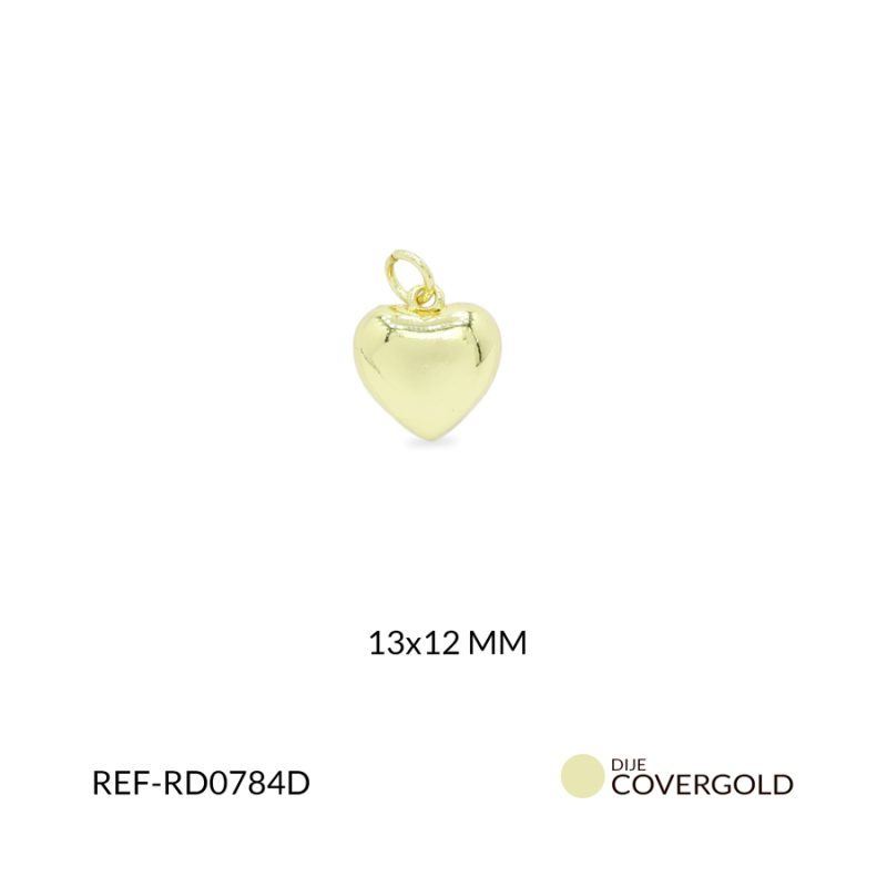 Dije covergold corazón 13x12mm x und